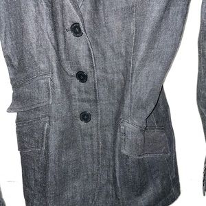 Lauren Jeans Co Ralph Lauren Women’s Navy 3 ButtonS Denim Blazer 16”X27”long